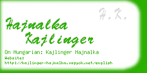 hajnalka kajlinger business card